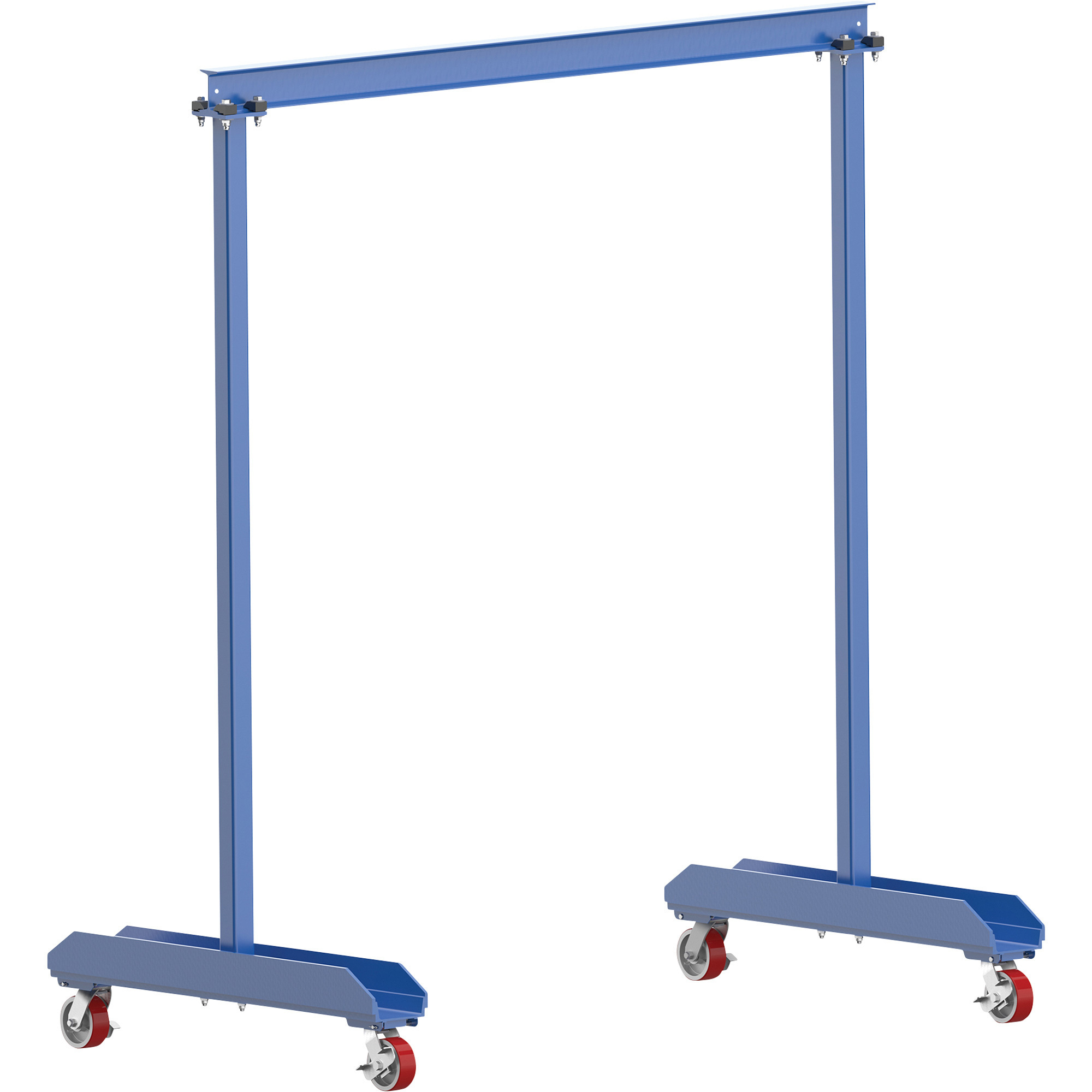 Vestil Steel Portable Work Area Gantry Crane - 1000-Lb. Capacity, 81.5in. x 47.75in. x 94in., Blue, Model# FPG-10